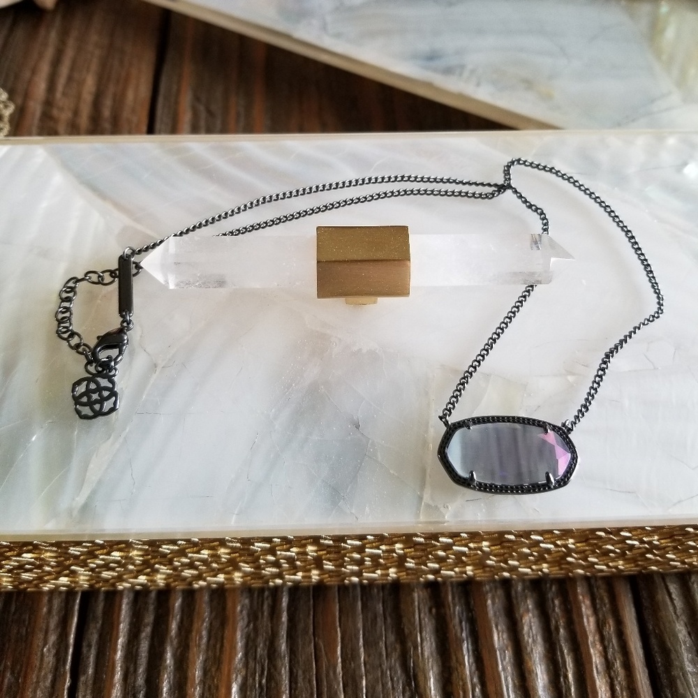 Kendra Scott Gunmetal Iridescent Slate Dylan HTF